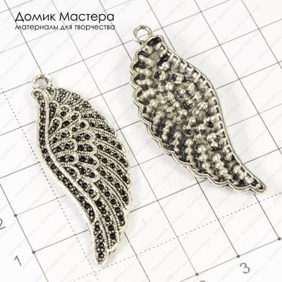 F-Pod-s-000305 - подвеска, под серебро, 51х19мм