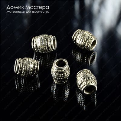 Bu-Met-000178 - металл, бусина, 10х9мм