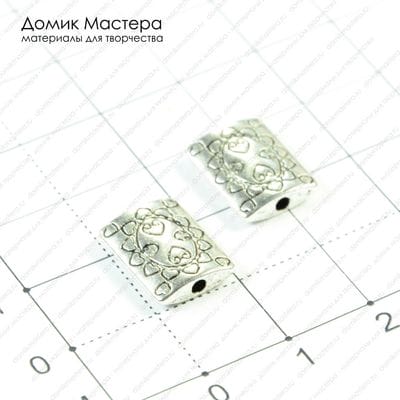 Bu-Met-000151 - бусина металлическая, 10х13мм