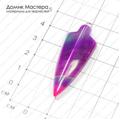 K-Kul-000262 - подвеска, агат, тонирован, 44х16х6мм