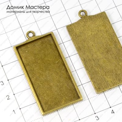 F-Pod-b-000149 - подвеска, под бронзу, 55х25мм, рамка 46х23мм