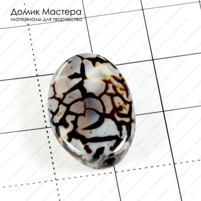 K-Bus-000681 - агат тонированный, бусина, 20х14х6мм
