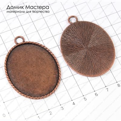 F-Pod-m-000014 - подвеска, под медь, 61х44мм, рамка 50х40мм