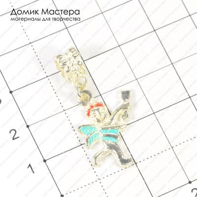 F-Pod-s-000297 - подвеска с бейлом, эмаль, размер подвески 22х17мм