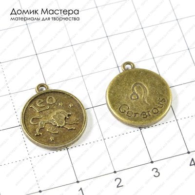 F-Pod-b-000117 - подвеска, Leo, 20х18мм