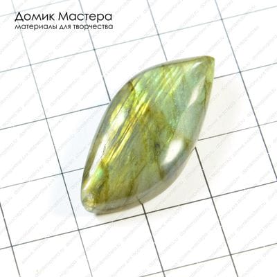 K-K-000231 - спектролит, кабошон, 30х13мм