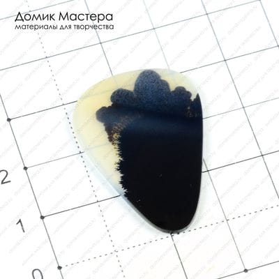 K-K-000766 - агат моховой, пластина, 32х23х1,5мм