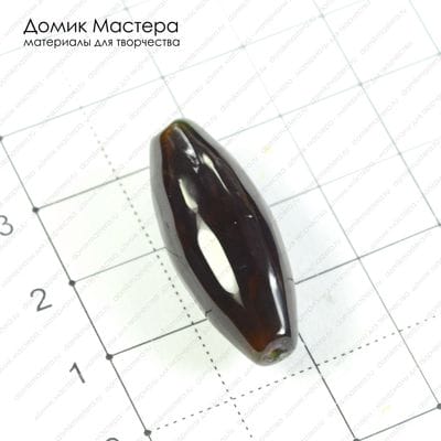 K-Bus-000517 - агат, бусина, тонирован, легкая огранка, 29х12мм
