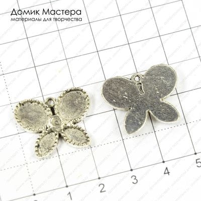 F-Pod-s-000327 - подвеска, под серебро, 24х19мм