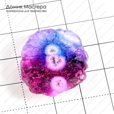 K-K-001241 - друза кварца тонированная, кабошон, 28х24х6мм