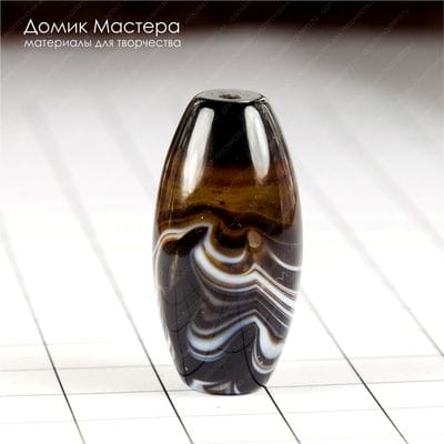 K-Bus-000822 - агат, бусина, тонирован, 29х15мм