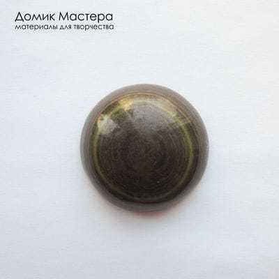 K-K-002327 - обсидиан, кабошон, "око", натуральный камень, Мексика, 34х12мм