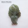 K-Kul-001162 - агат индийский, резная подвеска, рыбка, натуральный камень, месторождение - Индия, 50х29х11мм