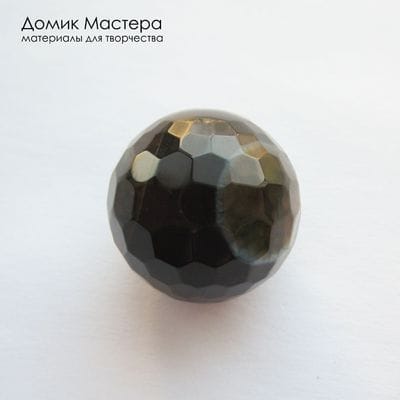 K-Bus-001101 - агат,  ограненная бусина, натуральный камень, тонирован,   20х20мм