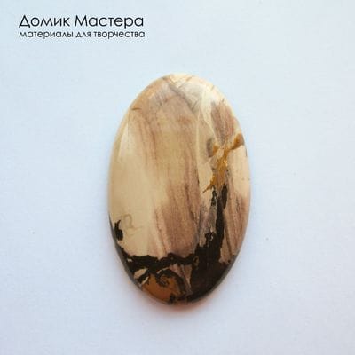 K-K-002379 - яшма калиновская, кабошон, натуральный камень, месторождение - Россия, 47х28х6мм