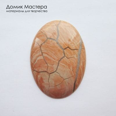 K-K-002387 - яшма, кабошон, месторождение - Россия, натуральный камень, 53х37х6мм