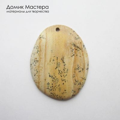 K-Kul-001155 - яшма аушкульская, подвеска, натуральный камень,  Россия, 46х36х5мм