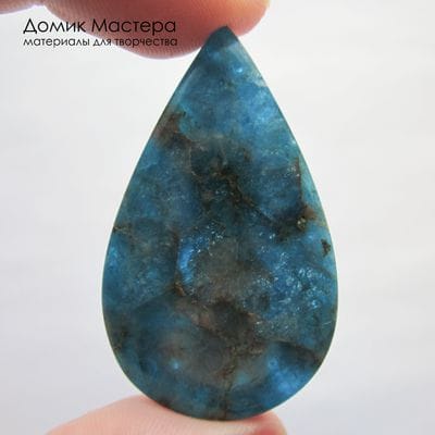 K-K-002333 -  апатит, кабошон, натуральный камень, 46,5х28х5мм, Бразилия