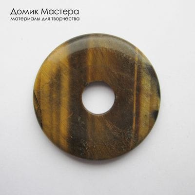 K-Bus-001107 - тигровый глаз,  бусина, натуральный камень, 49х6мм