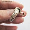 F-Pod-s-000362 - подвеска ,  бижутерный сплав, "под серебро", 38х25мм (кольцо d=25мм)