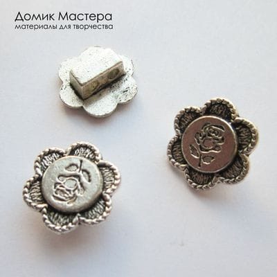 F-Kon-000110 - коннектор, под серебро, бижутерный сплав, 15х16мм