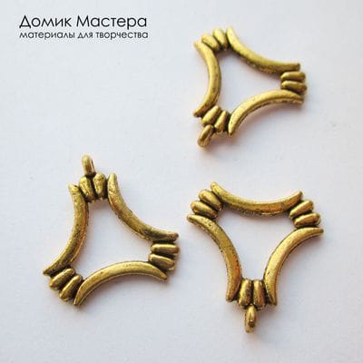 F-Pod-z-000042 - подвеска, бижутерный сплав, "под золото", 20х19мм