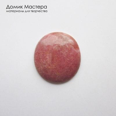 K-K-002368 - родонит, кабошон, натуральный камень, месторождение - Россия, 27х25х5мм