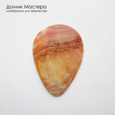 K-K-002359 - переливт (агат), кабошон, натуральный камень, месторождение - Россия, 55х40х3мм