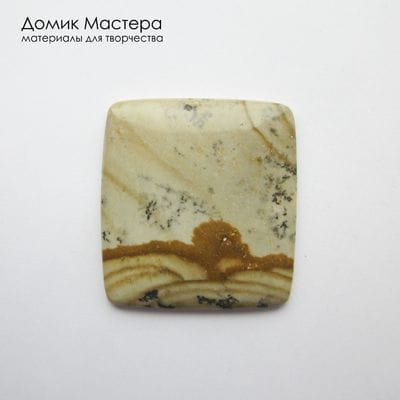 K-K-002349 - яшма аушкульская, кабошон, натуральный, месторождение - Россия, 37х33х4мм