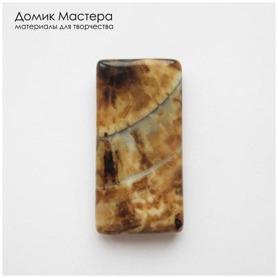 K-Bus-001076 - агат , бусина, натуральный камень, тонирован, 39х21х5мм