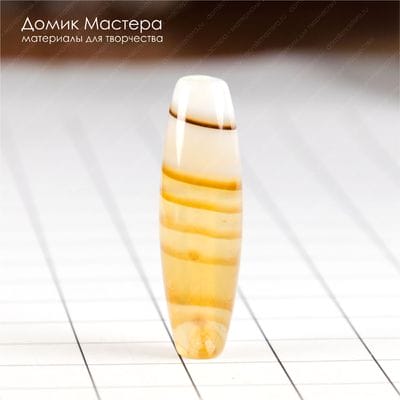 K-Bus-000829 - агат, бусина, натуральный камень, 29х9мм
