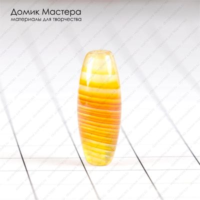 K-Bus-000830 - агат, бусина, натуральный камень, 19х8мм