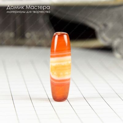 K-Bus-000831 - агат, бусина, тонирован, 38х11мм