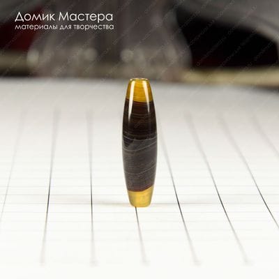 K-Bus-000834 - агат, бусина, тонирован, 29.5х8мм