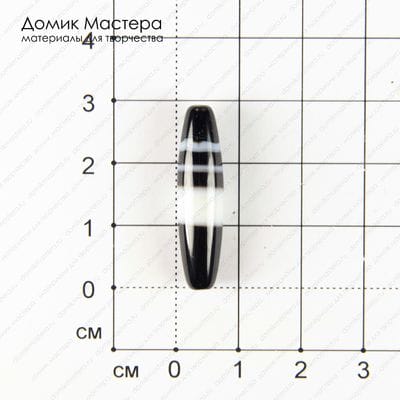 K-Bus-000837 - агат, бусина, тонирован, 29,5х7мм
