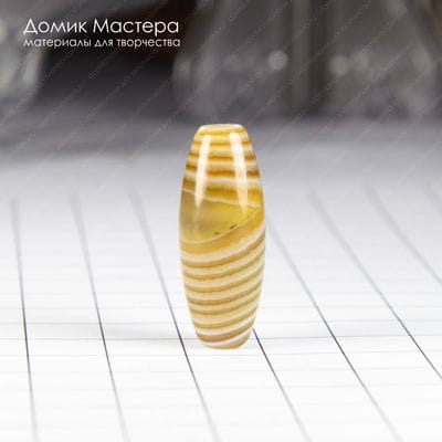 K-Bus-000840 - агат, бусина, натуральный камень, 29х11мм