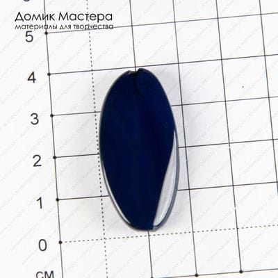 K-Bus-000855  - агат, бусина, тонирован, 39х18х5мм