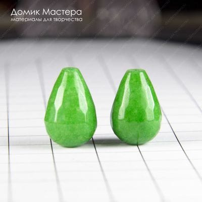 K-Bus-000857 - кварц, тонирован, пара бусин, граненые, 18х12мм