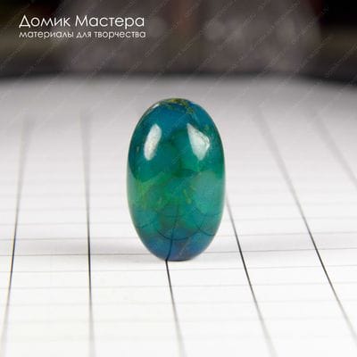 K-Bus-000858 - агат, бусина, тонирован, 21х13мм