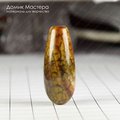 K-Bus-000870 - агат, бусина, натуральный камень, тонирована, 36х14мм