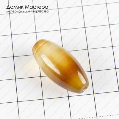 K-Bus-000871 - агат, бусина, натуральный камень, 27х13мм