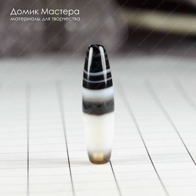 K-Bus-000874 - агат, бусина, тонирована, 29х8мм