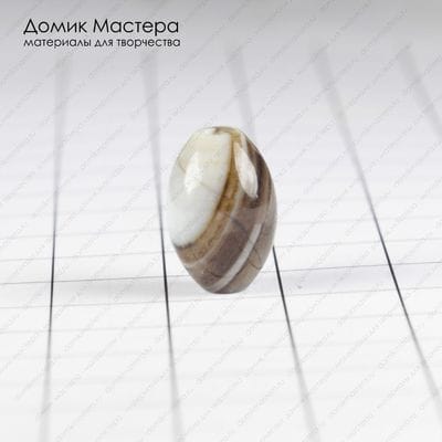 K-Bus-000876 - агат, бусина, натуральный камень, 14х10мм