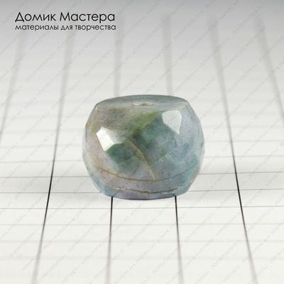 K-Bus-000884 - агат индийский, бусина, граненая, 19х19х14мм