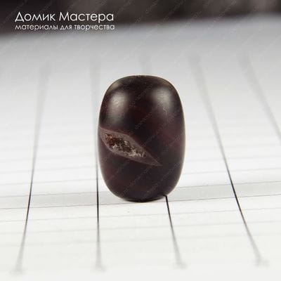 K-Bus-000893 - агат, бусина, полуматовая, с дузой, 13х18мм