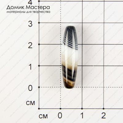 K-Bus-000894 - агат, натуральный камень, 29х7мм