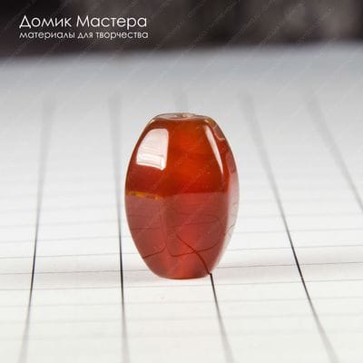 K-Bus-000897 - агат, бусина, граненая, натуральный камень, 18х13мм