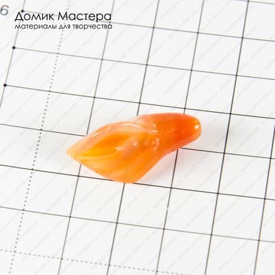 K-Bus-000908 - сердолик, бусина, резная бусина, цветок, 29х15мм