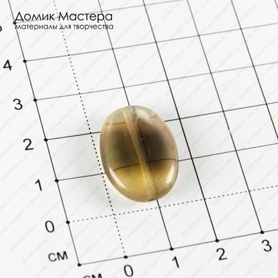 K-Bus-000914 - флюорит, бусина, натуральный камень, Африка, 23х17х5мм