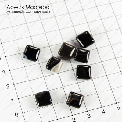 K-Bus-000915 - агат, набор бусин, тонирован, натуральный камень, 10х10х4мм